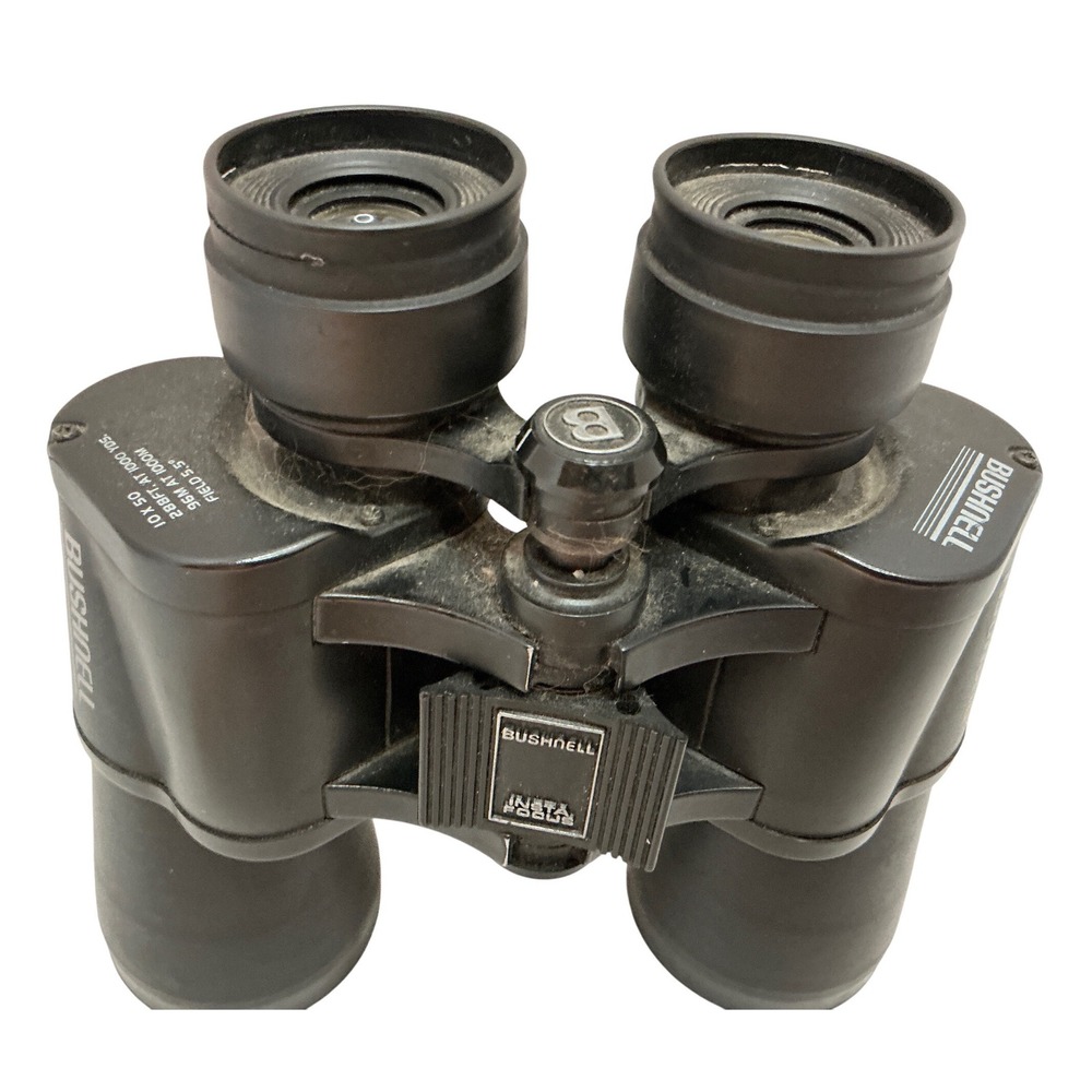 Bushnell Vintage Binoculars Insta-Focus Black 10x50 Outdoor Sports Gear
